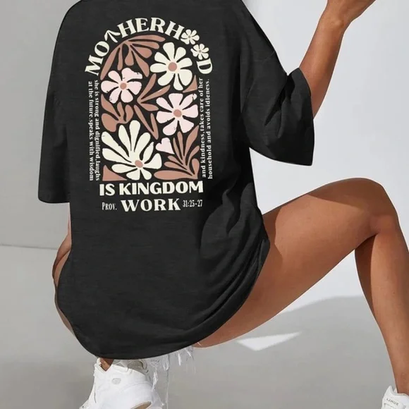 Motherhood is Kingdom Work Graphic T-Shirt - Picture 4 of 6